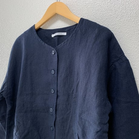 nachukara リネンノーカラージャケット