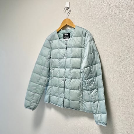 販売継続品/ TAION  BASIC CREWNECK BUTTON  INNER DOWN JACKET ice mint