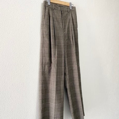2024AW / Simplicite チェックツータックワイドパンツ