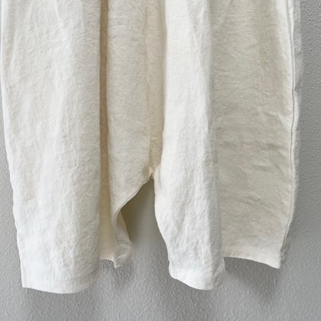 定番品 / あたう洋裁店 ポンポンマム サルエルパンツ 生成り