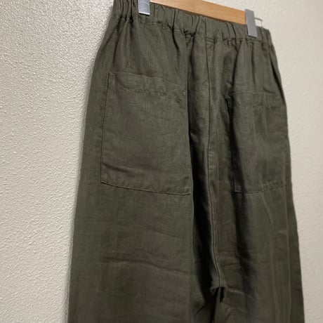 人気完売品/ TRAVAIL MANUEL  リネンサドルパンツ