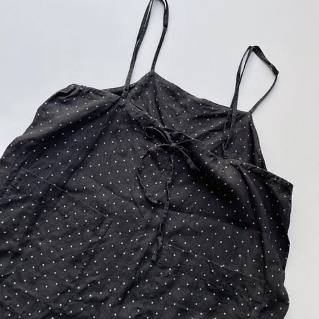 nest Robe リネンドットプリントサロペット