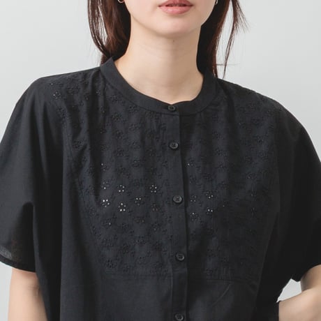 【5色展開】select 刺繍切替ブラウス