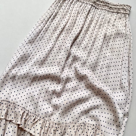 BEAUTY&YOUTH UNITED ARROWS 別注 NE QUITTEZ PAS! ドットフリル ロングスカート