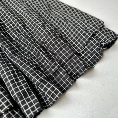 fog linen work × nest Robe リトアニアリネン チェックスカート