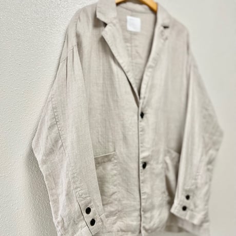 2025SS / 人気完売品 / 2026SS追加販売品 / かぐれ × KURASHI&Trips PUBLISHING  「ラフに、カーデ感覚」 フレンチリネンのテーラードジャケット