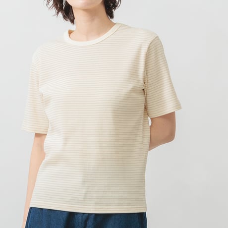 【5色展開】select ボーダーリブTシャツ