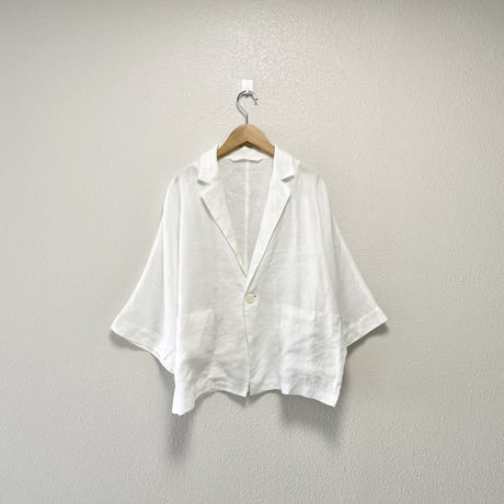 未使用品 / 2025SS /  UNIVERSAL TISSU フレンチリネン ドルマンスリーブ  シャツ ジャケット オフホワイト