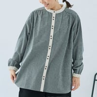 【3色展開】select スタンドカラー チュニックシャツ
