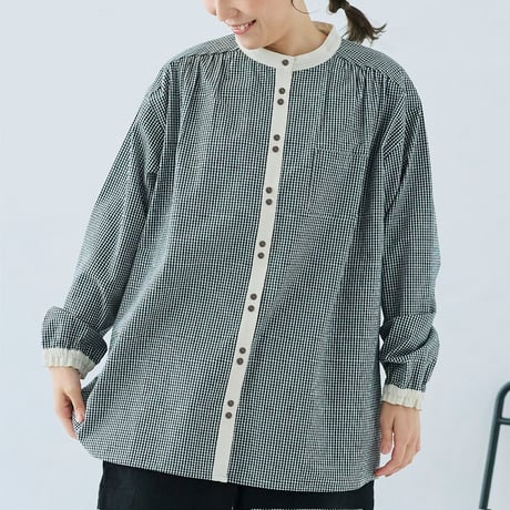 【3色展開】select スタンドカラー チュニックシャツ
