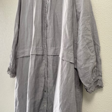nest Robe リネンレース襟ギャザーワンピース