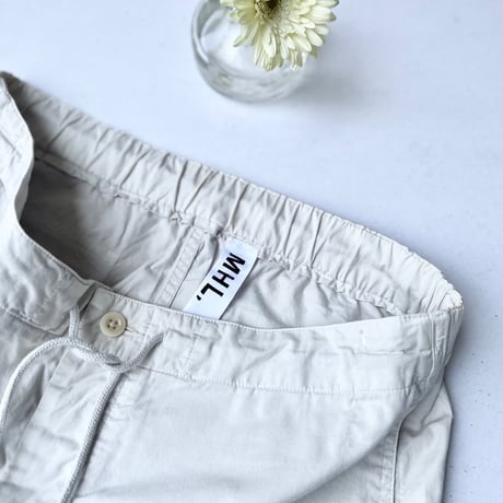 MHL. コットンストレートパンツ