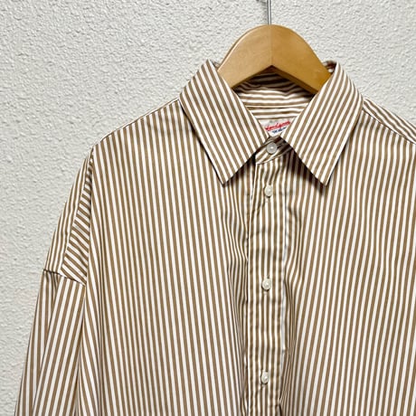 2025SS Spick & Span CO/PEストライプヘムギャザーシャツ
