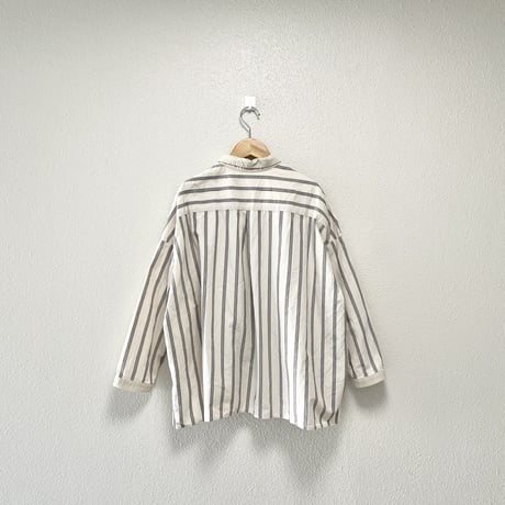 nest Robe コットンリネンストライプビッグシャツ