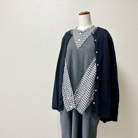 mizuiroind クルーネックカーディガン