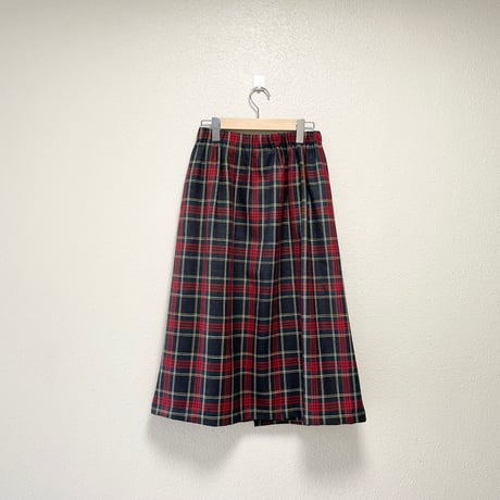 2022AW / nest Robe ウールタータンチェックラップライクスカート