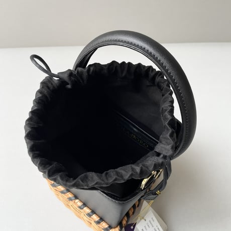 タグ付き未使用品 / VIOLAd'ORO スプリットラタンxスプリットレザーカゴBAG ※ノベルティ限定トート付き