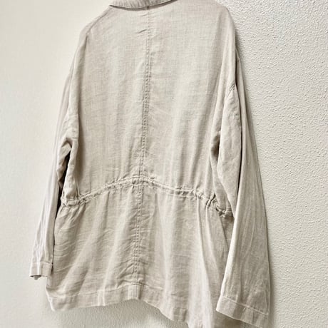 2025SS / 人気完売品 / 2026SS追加販売品 / かぐれ × KURASHI&Trips PUBLISHING  「ラフに、カーデ感覚」 フレンチリネンのテーラードジャケット