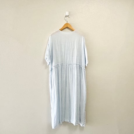nest Robe リネンタックギャザー半袖ワンピース