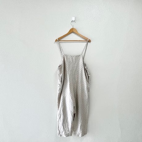 nest Robe リネンドットプリントサロペット