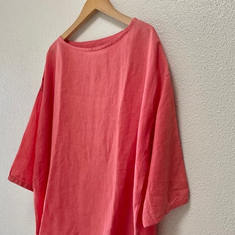 veritecoeur  リネンボートネックワイドブラウス