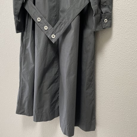 2024AW / MHL. WASHED COTTON POPLIN DRESS