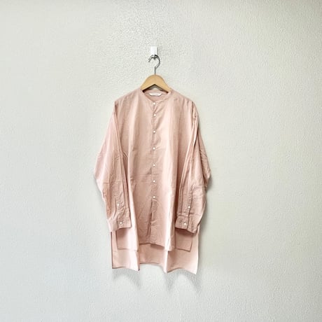 TOUJOURS COTTON Classic Band Collar Shirt