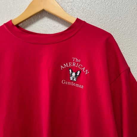 didizizi ボストンテリア刺繍Tシャツ