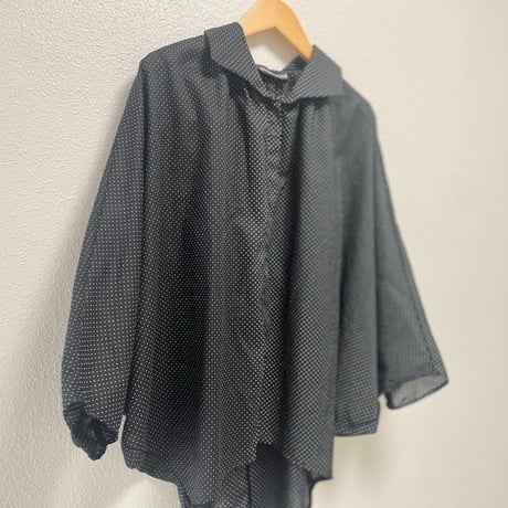 mizuiroind  2025SS ドットギャザードルマンシャツ