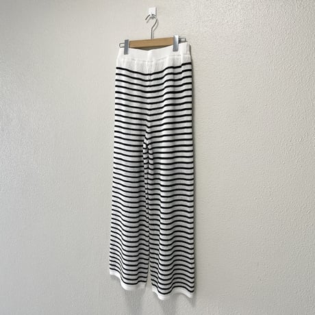 Spick＆Span ボーダークロッシェパンツ