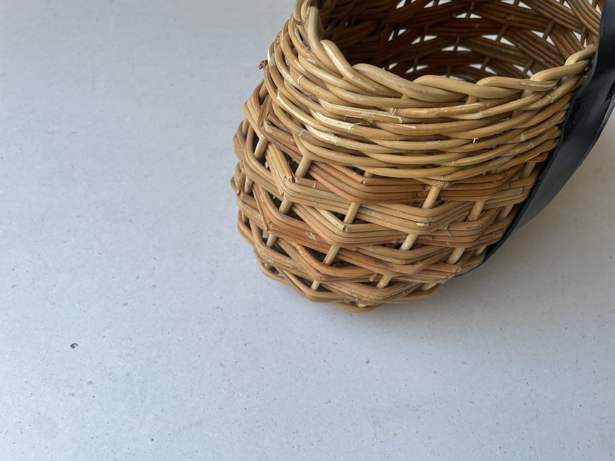 handmade 本革×籐 カゴバッグ | Lisululu online