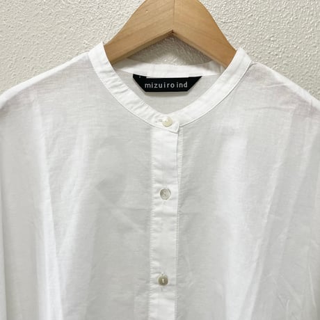 mizuiro ind スタンドカラー シャツ