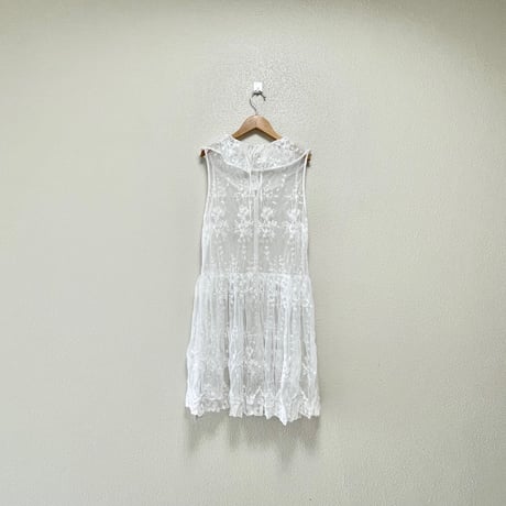 タグ付き未使用品 / 2025SS /  bulle de savon tulle 刺繍 tunic ブラウス