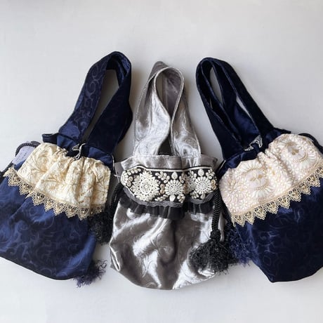 Homna.By n.   ベルベットインドリボンbag