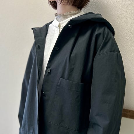 mizuiroind フード付きワイドショートジャケット