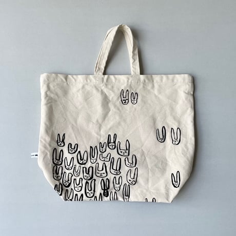 mina perhonen フロッキープリントトートバッグ -palmier-