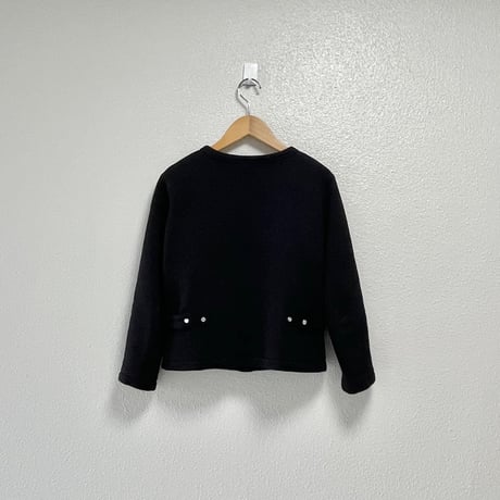 agnès b.  コットン メルトン 長袖  カーディガンプレッション”Le Classique”