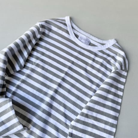 agnes b. FEMME 細ボーダー コットン 長袖 Tシャツ "Cool"