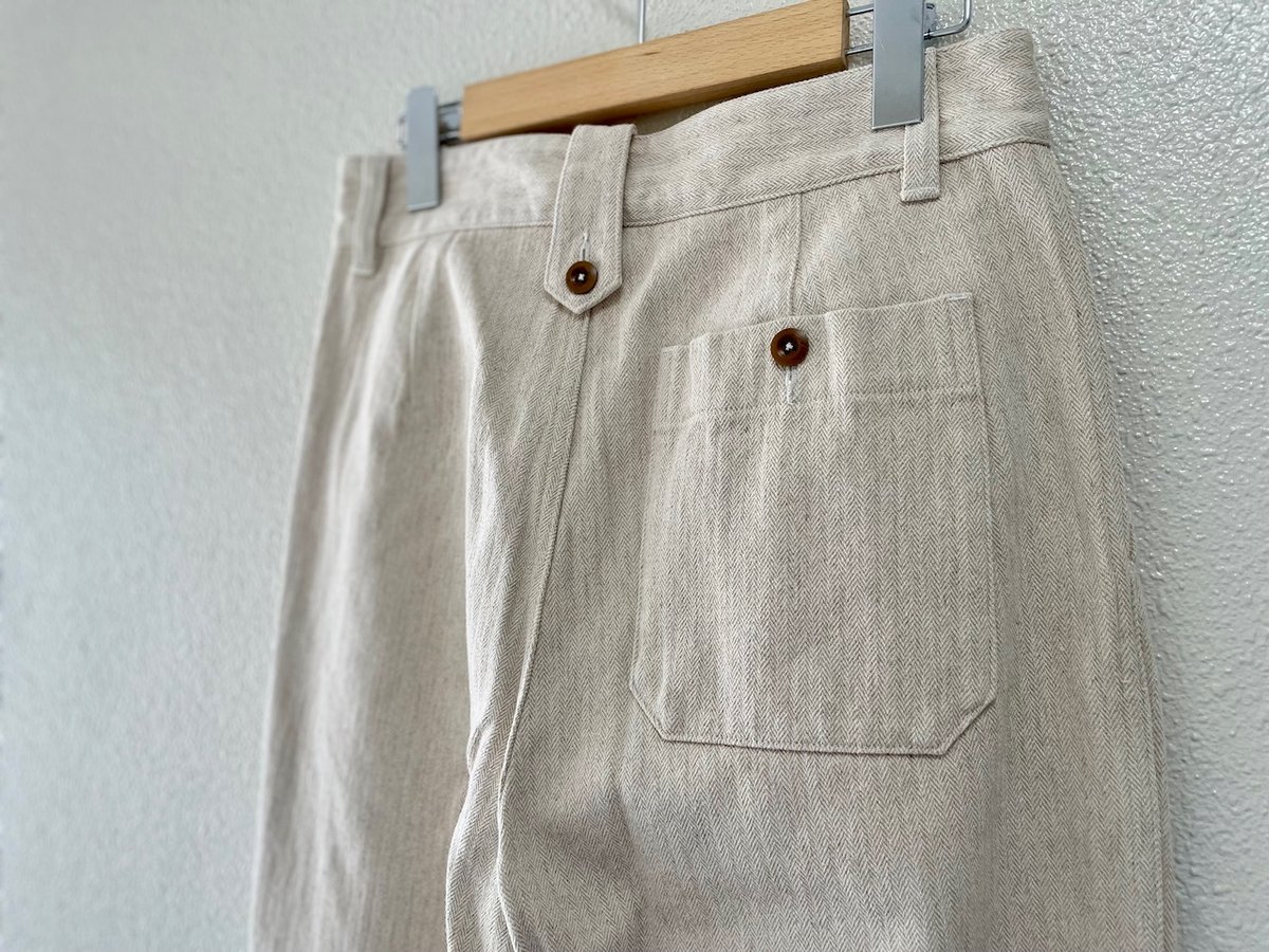 MHL. コットンリネンヘリンボーンパンツ | Lisululu online