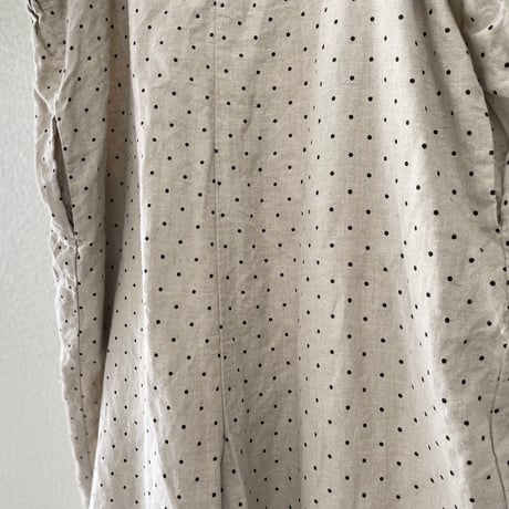 nest Robe リネンドットプリントサロペット