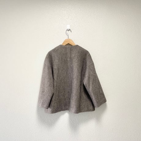 l'atelier du savon ビーチクロス ノーカラーＡライン コート