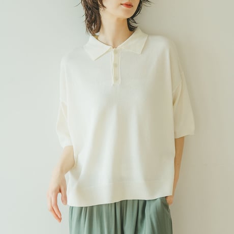 【5色展開】select ポロ衿ニット