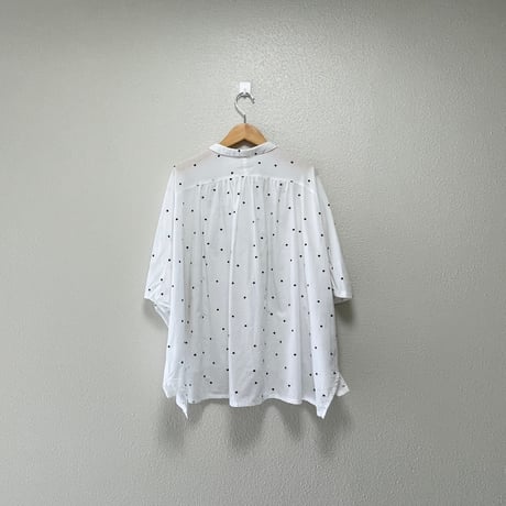 2025SS / nachukara ドット刺繍コットンシャツ