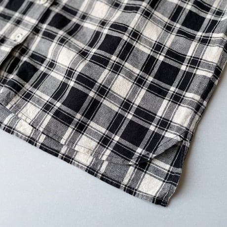 nest Robe コットンリネンチェックシャツ