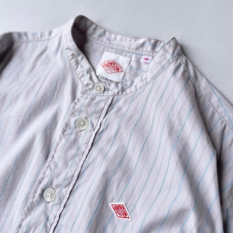 販売継続品 / DANTON POPLIN BAND COLLAR SHIRT