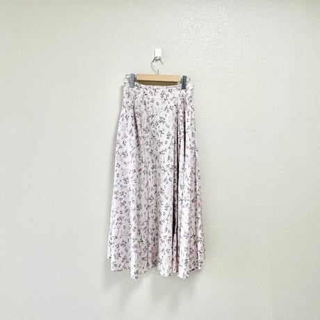 Nest Robe  UpcycleLino Flowers  テールフレアスカート