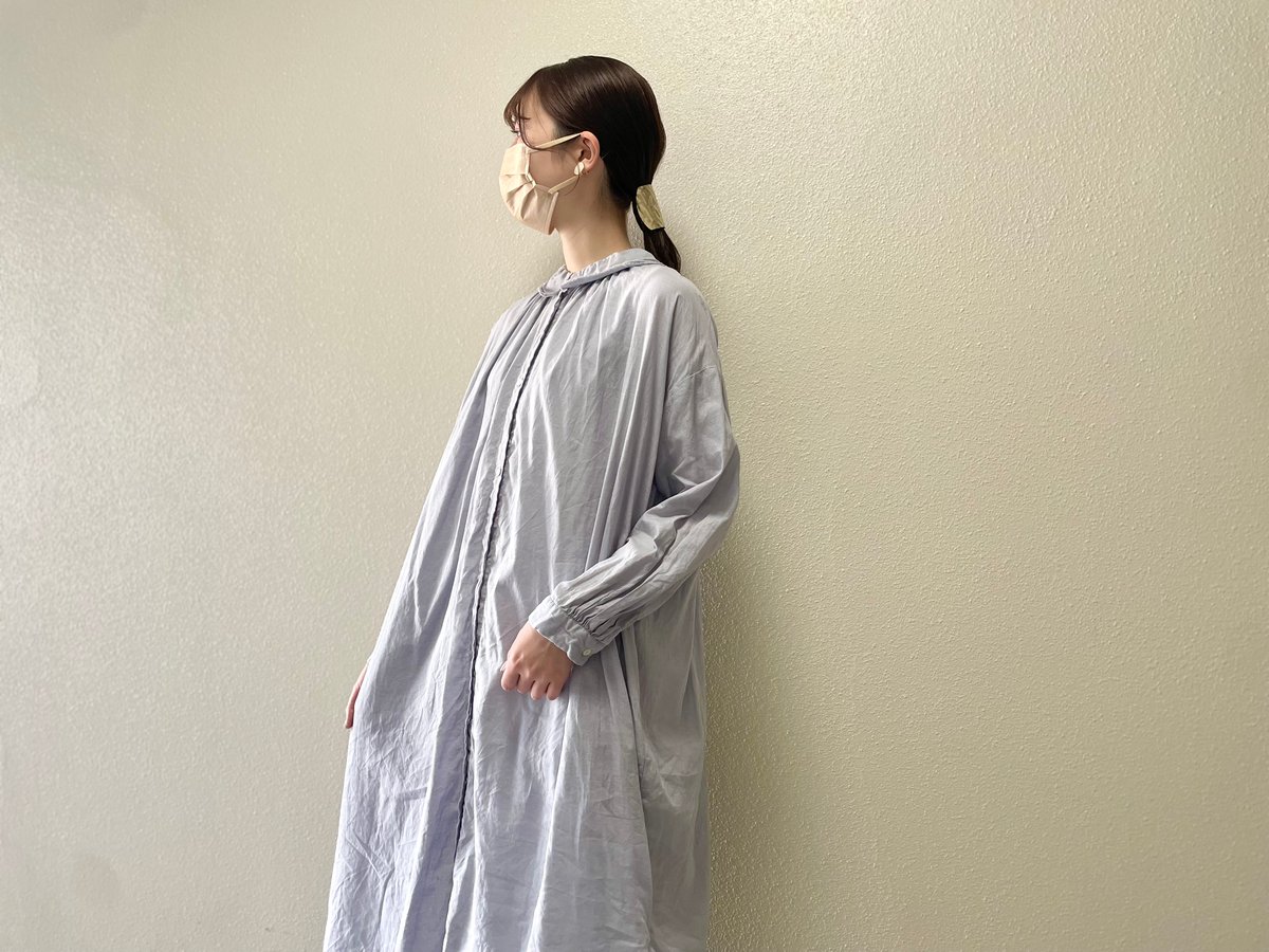 nestrobe UpcycleLinoシリーズ 重ね襟シャツワンピース | Lisululu 