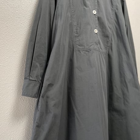 2024AW / MHL. WASHED COTTON POPLIN DRESS