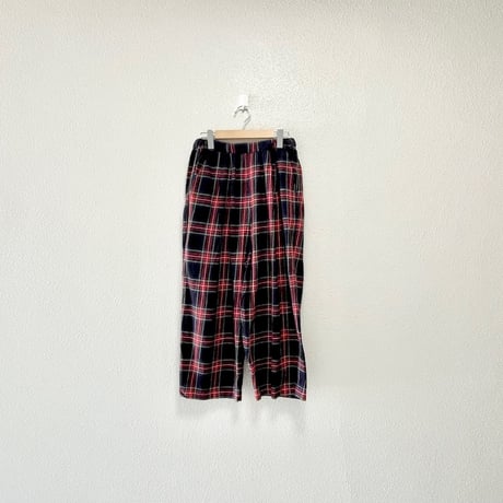 MidiUmi ワイドボリュームチェックパンツ