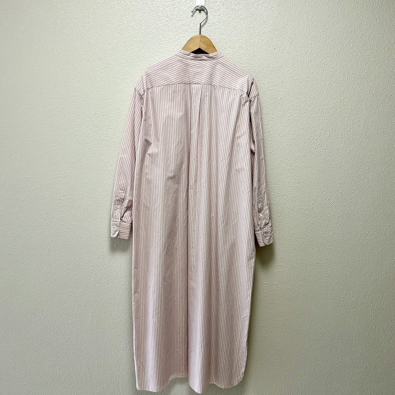 リノBAND COLLAR PULLOVER DRESS ロングシャツワンピース LENO (リノ) BAND COLLAR PULLOVER DRESS / バンドカラープル